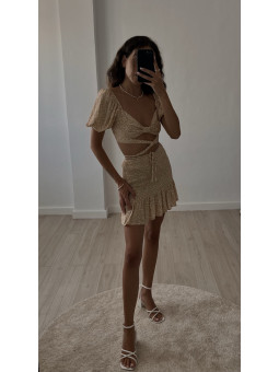 CONJUNTO BLUSA Y MINIFALDA